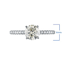 Кольцо из белого золота с бриллиантом (изготовление)