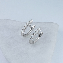 Серьги из белого золота с бриллиантами (изготовление)