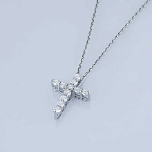 Подвеска из белого золота (изготовление) с бриллиантами