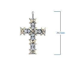 Подвеска из комбинированного золота (изготовление) с бриллиантами