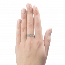 Кольцо из белого золота (изготовление) с бриллиантом