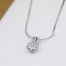 Подвеска из белого золота с бриллиантом (изготовление)