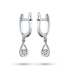 Серьги из белого золота с бриллиантами (изготовление)