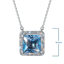 Колье из белого золота с топазом и бриллиантами