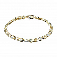 Браслет из желтого золота с бриллиантами (изготовление)