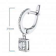 Серьги из белого золота с бриллиантами (изготовление)