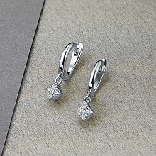 Серьги из белого золота с бриллиантами (изготовление)