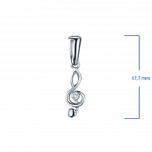 Подвеска из белого золота с бриллиантом (изготовление)