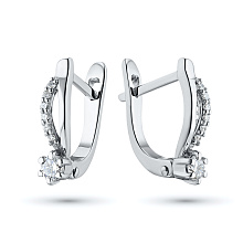 Серьги из белого золота с бриллиантами