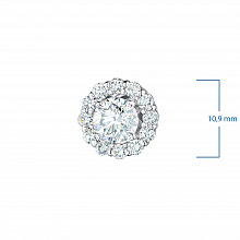 Пусеты из белого золота с бриллиантами (изготовление)