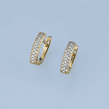 Серьги из желтого золота с бриллиантами (изготовление)