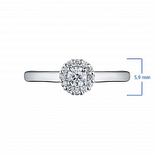 Кольцо из белого золота с бриллиантами (изготовление)