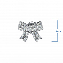 Пусеты из белого золота с бриллиантами (изготовление)