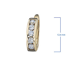 Серьги из желтого золота c бриллиантами