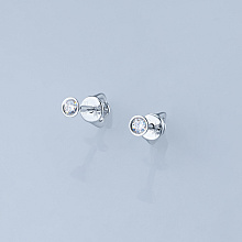 Пусеты из белого золота с бриллиантами (изготовление)