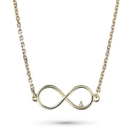 Колье из желтого золота с бриллиантом