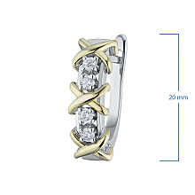 Серьги из белого золота с бриллиантами (изготовление)