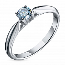 Кольцо из белого золота (изготовление) с бриллиантом