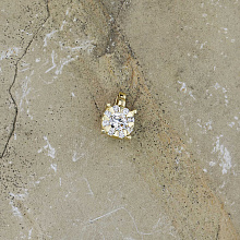 Классическая подвеска из желтого золота с бриллиантами