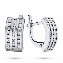 Серьги из белого золота с бриллиантами (изготовление)