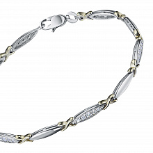 Браслет из комбинированного золота с бриллиантами (изготовление)