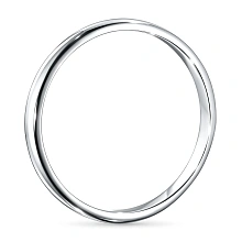 Гладкое кольцо из белого золота с бриллиантом