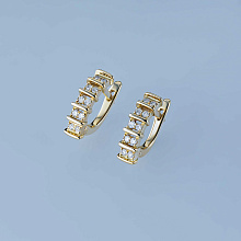 Серьги из желтого золота с бриллиантами (изготовление)