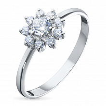 Кольцо из белого золота с бриллиантом (изготовление)