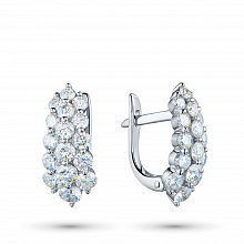 Серьги из белого золота с бриллиантами (изготовление)