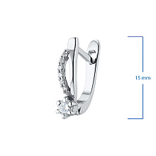 Серьги из белого золота с бриллиантами