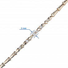 Браслет из красного золота с бриллиантами (изготовление)
