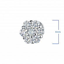 Пусеты из белого золота с бриллиантами (изготовление)