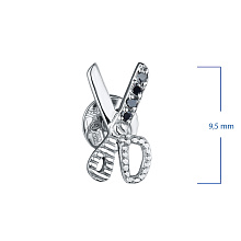 Пусеты из белого золота с бриллиантами (изготовление)