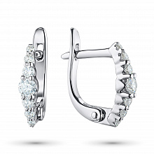 Серьги из белого золота с бриллиантами (изготовление)