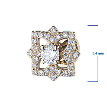 Пусеты из красного золота с бриллиантами