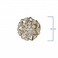 Пусеты из желтого золота с бриллиантами (изготовление)