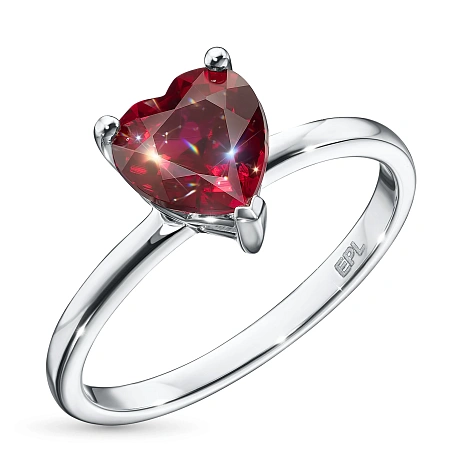 Кольцо из белого золота с рубином