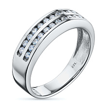 Кольцо из белого золота с бриллиантами (изготовление)