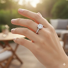 Кольцо из серебра c бриллиантами