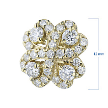 Пусеты из белого золота с бриллиантами (изготовление)