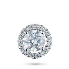 Классическая подвеска из белого золота c бриллиантами