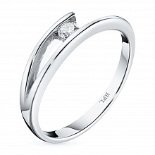 Кольцо из белого золота с бриллиантом (изготовление)