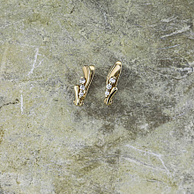 Серьги из желтого золота с бриллиантами (изготовление)