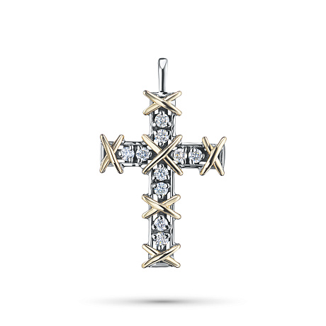 Подвеска из комбинированного золота