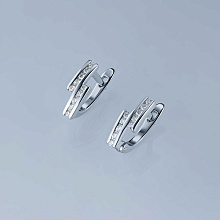 Серьги из белого золота c бриллиантами