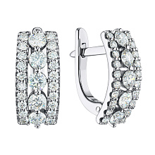 Серьги из белого золота (изготовление) с бриллиантами