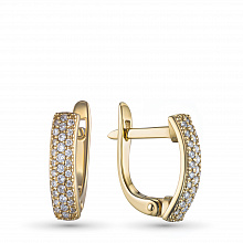 Серьги из желтого золота с бриллиантами (изготовление)