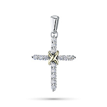 Подвеска из белого золота с бриллиантами