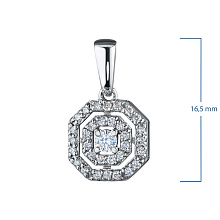 Подвеска из белого золота с бриллиантами (изготовление)