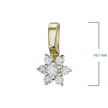 Подвеска из желтого золота с бриллиантами